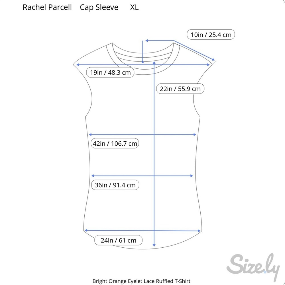 Rachel Parcell Ruffled Orange T-Shirt - Picture 5 of 9